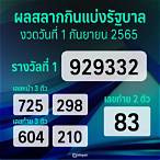 ผลการออกสลากกินแบ่ง งวดปัจจุบัน